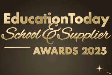 Education Today School & Supplier Awards 2025 gold on dark background